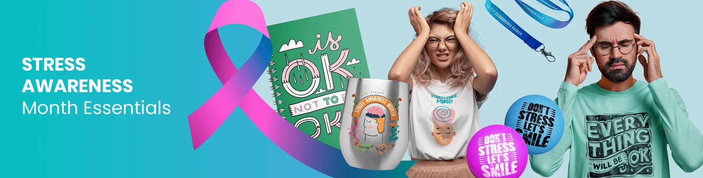 CustomStickersNow.Com Stress Awareness Month