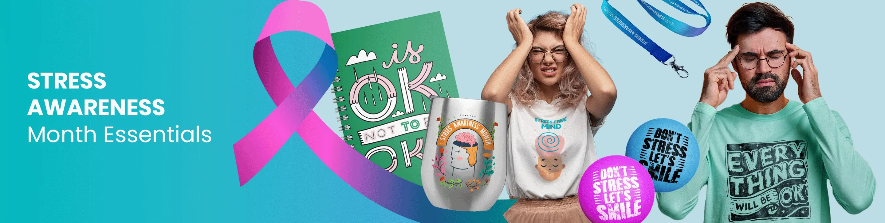 CustomStickersNow.Com Stress Awareness Month