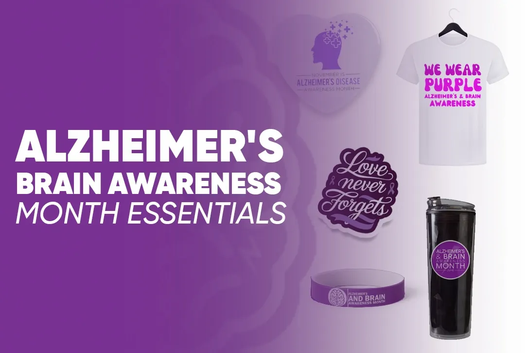 CustomStickersNow.Com Alzheimer's Brain Awareness Month