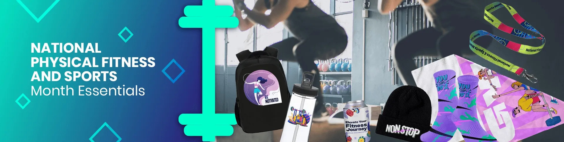 CustomStickersNow.Com National Physical Fitness and Sports Month