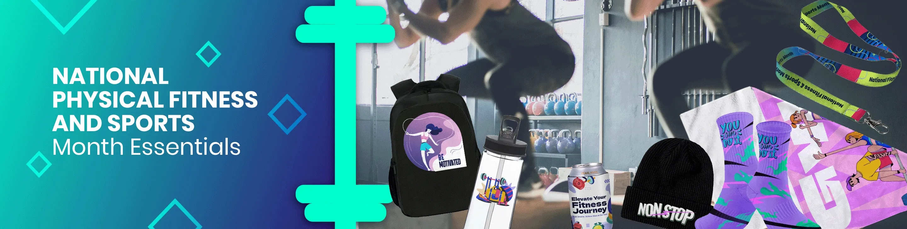 CustomStickersNow.Com National Physical Fitness and Sports Month