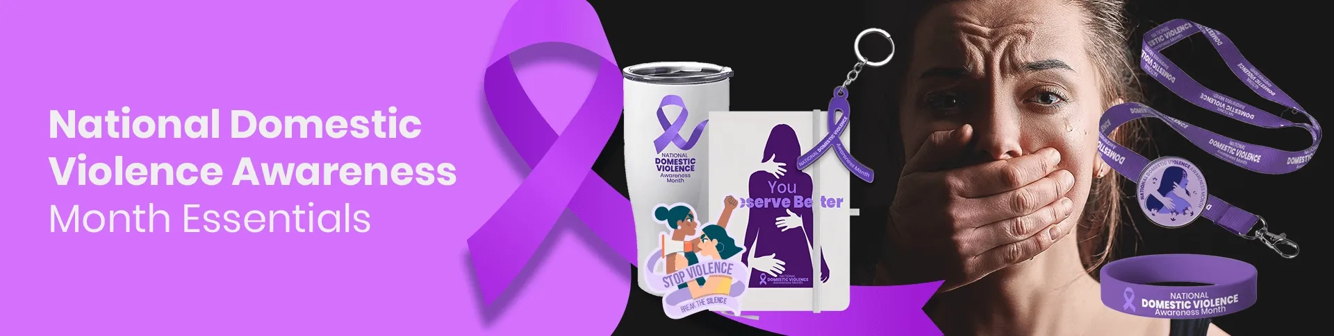 CustomStickersNow.Com National Domestic Violence Awareness Month