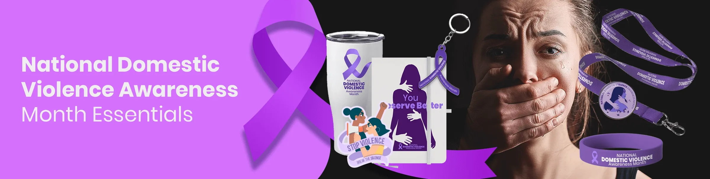 CustomStickersNow.Com National Domestic Violence Awareness Month