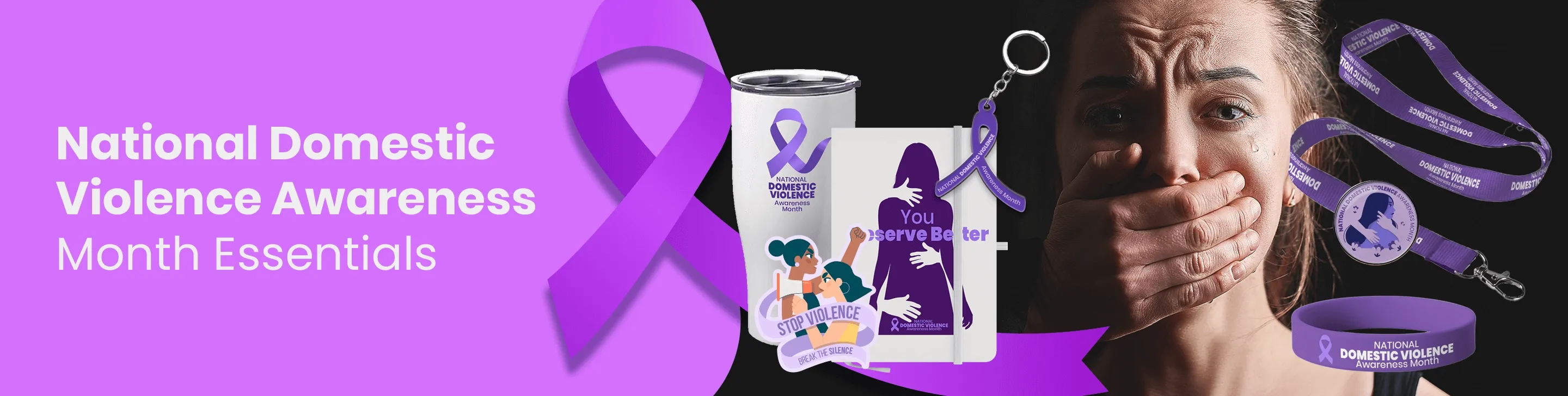 CustomStickersNow.Com National Domestic Violence Awareness Month
