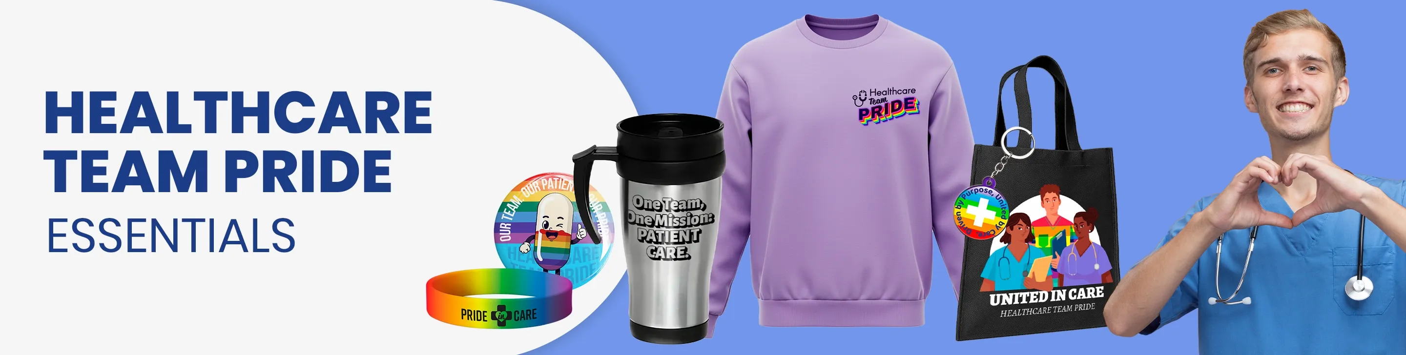 CustomStickersNow.Com Healthcare Team Pride