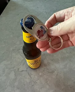 CustomStickersNow.Com - Multi-use Alloy Bottle Opener Keychain