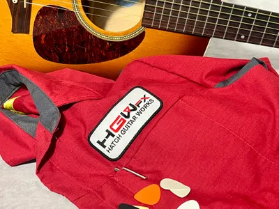 Embroidered Patches - We love how these patches came out Looks great on our shop shirts Thank youThe crewHatchGuitarWorks