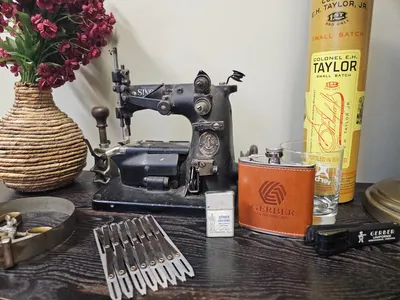 Leather Wrapped Hip Flasks - Galls Summit vendor trade show
