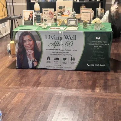 Custom Rectangle Table Covers - Senior Health Fair