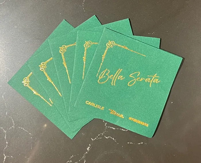 CustomStickersNow.Com - Custom Linen Beverage Napkin