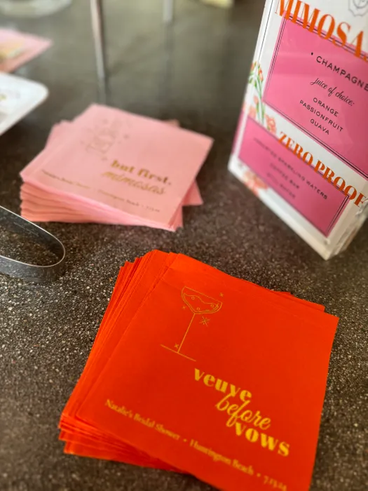 CustomStickersNow.Com - Custom Foil Stamped Beverage Napkin