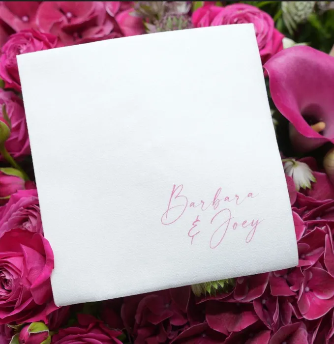 CustomStickersNow.Com - Custom Linen Beverage Napkin