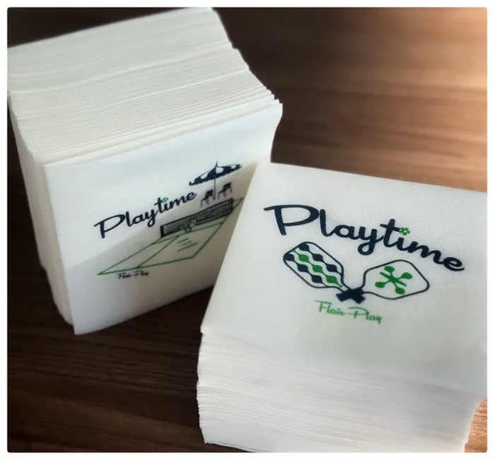 CustomStickersNow.Com - Custom Linen Beverage Napkin