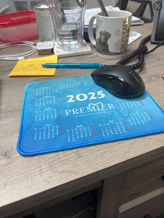 CustomStickersNow.Com - Light Blue Calendar Mouse Pad