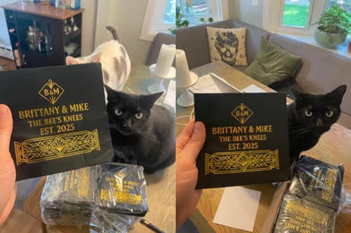 CustomStickersNow.Com - Custom Foil Stamped Beverage Napkin