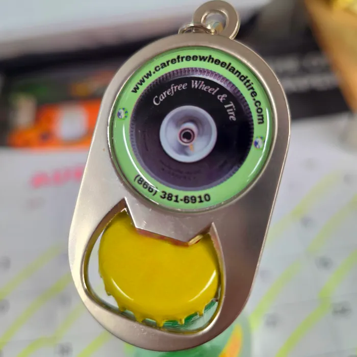 CustomStickersNow.Com - Multi-use Alloy Bottle Opener Keychain