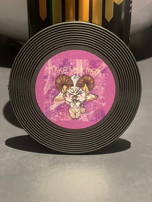 CustomStickersNow.Com - Soft Plastic Record Coaster
