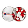 1.5 oz. Color Choice M&M'S® in Silver Tin with Custom Printed Lid 