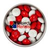 1.5 oz. Color Choice M&M'S® in Silver Tin with Custom Printed Lid 