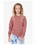 Youth Sponge Fleece Raglan Sweatshirt Mauve