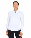 Ladies' You-V Quarter-Zip WHITE GLOW