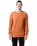 Unisex Garment-Dyed Long-Sleeve T-Shirt Horizon Orange