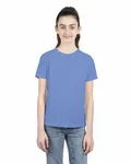 Next Level Apparel Youth CVC Crew Hthr Colum Blue