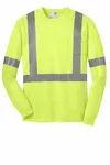 CornerStone ANSI 107 Class 2 Long Sleeve Safety T-Shirt. CS401LS Safety Yellow/ Reflective