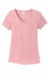 District Women's Perfect Tri V-Neck Tee. DM1350L Wisteria Heather