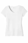 District Women's Perfect Tri V-Neck Tee. DM1350L WHITE