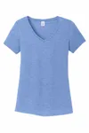 District Women's Perfect Tri V-Neck Tee. DM1350L Maritime Frost
