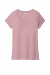 District Women's Perfect Tri V-Neck Tee. DM1350L Heathered Lavender