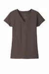 District Women's Re-Tee V-Neck DT8001 Deep Brown Heather