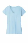 District Women's Re-Tee V-Neck DT8001 Crystal Blue