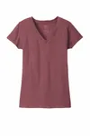 District Women's Re-Tee V-Neck DT8001 Maroon Heather
