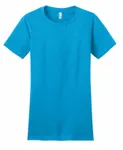 District Women's Fitted The Concert Tee DT5001 Neon Blue
