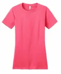 District Women's Fitted The Concert Tee DT5001 Neon Pink