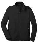 Port Authority Pique Fleece Jacket. F222 BLACK