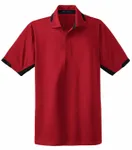 Port Authority Dry Zone Colorblock Ottoman Polo. K524 Engine Red/ Black