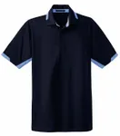 Port Authority Dry Zone Colorblock Ottoman Polo. K524 Navy/ Blue Lake