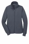 Port Authority Women's Slub Fleece Full-Zip Jacket. L293 Slate Grey