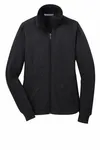 Port Authority Women's Slub Fleece Full-Zip Jacket. L293 BLACK