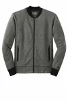 New Era French Terry Baseball Full-Zip. NEA503 Black Twist/ Black