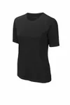 Sport-Tek Women's Rashguard Tee. LST470 BLACK