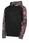Sport-Tek Sport-Wick Mineral Freeze Fleece Colorblock Hooded Pullover. ST231 Deep Red/ Black