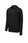 Sport-Tek PosiCharge Tri-Blend Wicking Fleece Full-Zip Hooded Jacket ST293 Black Triad Solid