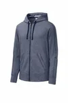 Sport-Tek PosiCharge Tri-Blend Wicking Fleece Full-Zip Hooded Jacket ST293 True Navy Heather