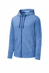 Sport-Tek PosiCharge Tri-Blend Wicking Fleece Full-Zip Hooded Jacket ST293 True Royal Heather