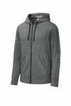 Sport-Tek PosiCharge Tri-Blend Wicking Fleece Full-Zip Hooded Jacket ST293 Dark Grey Heather