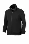Sport-Tek Youth Tricot Sleeve Stripe Track Jacket. YST94 Black/ White